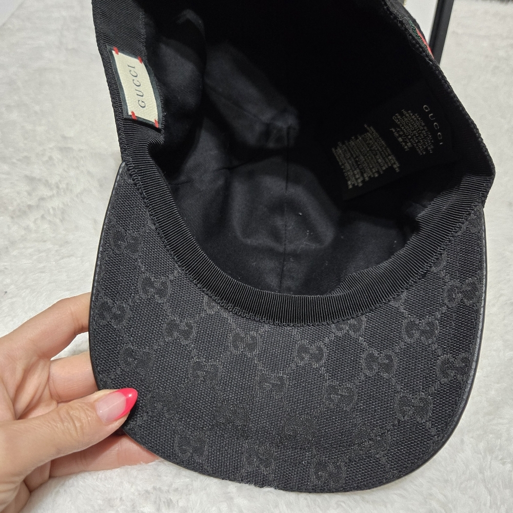 Gucci Sherry Line Black Hat EUC - Picture 5 of 9